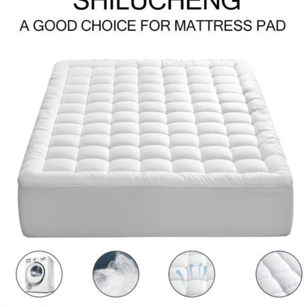New King Size Dark Grey Microfiber Bed Sheets Set 4 Piece + Mattress Pad - Picture 6 of 7